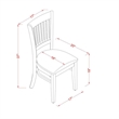 Pemberly Row Kitchen Table and 2 Linen Fabric Dining Chairs - Black Finish