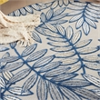 Pemberly Row 4' Round Ivory Navy Fabric Tropical Area Rug (4' Round)