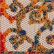 Pemberly Row Contemporary 2'x6' Multicolor Indoor/Outdoor Rug