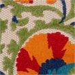 Pemberly Row 4' Round Red/Multi Indoor/Outdoor Polypropylene Rug