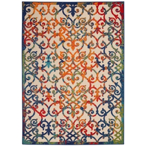 Pemberly Row Contemporary 3'6&quotx5'6&quot Multicolor Indoor/Outdoor Rug