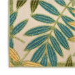Pemberly Row 9'x12' Green Multicolor Fabric Outdoor Area Rug (9'x12')