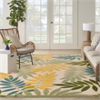 Pemberly Row 10'x14' Green Multicolor Fabric Outdoor Area Rug (10'x14')