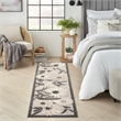 Pemberly Row Modern / Contemporary 8' Runner Beige Fabric Area Rug