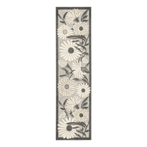 Pemberly Row Modern / Contemporary 8' Runner Beige Fabric Area Rug
