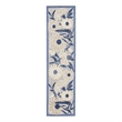 Pemberly Row 8' Runner Blue Gray Fabric Contemporary Area Rug