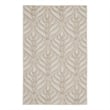 Pemberly Row Contemporary 3'x4' Ivory Gray Fabric Tropical Area Rug
