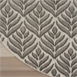 Pemberly Row Contemporary 8' Round Charcoal Fabric Tropical Area Rug