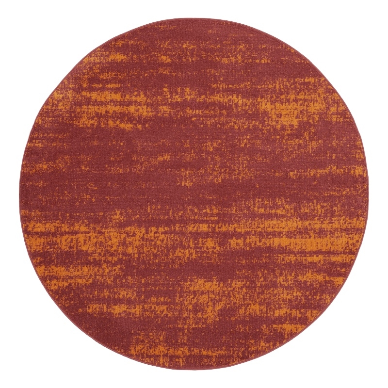 Pemberly Row Modern / Contemporary 6' Round Red Indoor/Outdoor Rug