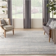 Pemberly Row Contemporary 10'x14' Grey/Beige Indoor/Outdoor Rug