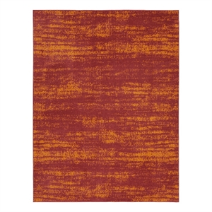 Pemberly Row Modern / Contemporary 96x120&quot Indoor/Outdoor Rug in Red
