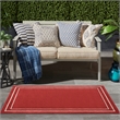 Pemberly Row 3'x5' Brick/Ivory Contemporary Indoor/Outdoor Rug