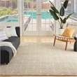 Pemberly Row Contemporary Home 6'x9' Fabric Beige Ivory Area Rug