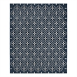 Pemberly Row Contemporary Home 8'x10' Fabric Navy Ivory Area Rug