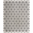 Pemberly Row Contemporary Home 6'x9' Fabric Ivory Black Area Rug