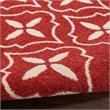 Pemberly Row Contemporary Home 6'x9' Fabric Brick Ivory Area Rug