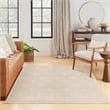Pemberly Row Modern / Contemporary 4'x6' Ivory Beige Fabric Area Rug