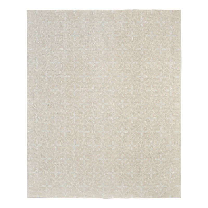 Pemberly Row Modern / Contemporary 5'x7' Ivory Beige Fabric Area Rug