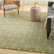 Pemberly Row Modern / Contemporary 5'x7' Green Ivory Fabric Area Rug