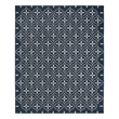 Pemberly Row Modern / Contemporary 5'x7' Navy Ivory Fabric Area Rug