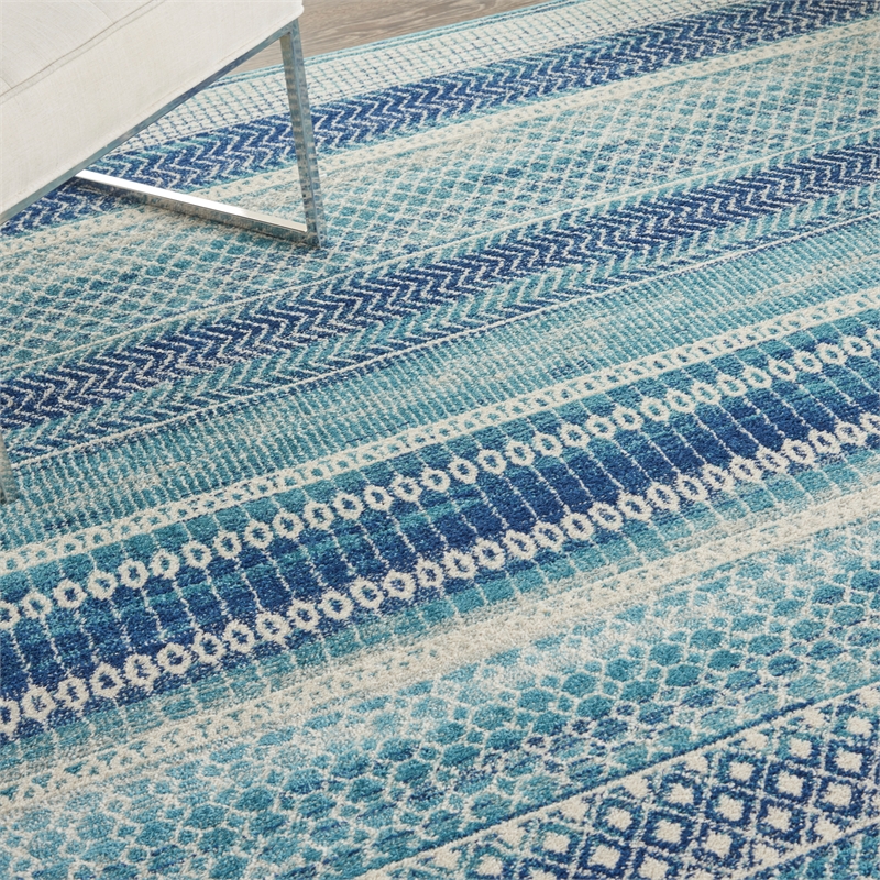 Pemberly Row Modern / Contemporary Home 6'x9' Navy Blue Area Rug