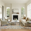 Pemberly Row 8'x10' Ivory Multicolor Fabric Bohemian Area Rug