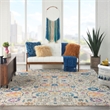 Pemberly Row 7'x10' Ivory Multicolor Fabric Bohemian Area Rug