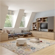 Pemberly Row 7'x10' Ivory Multicolor Fabric Bohemian Area Rug