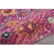 Pemberly Row Transitional 6' Runner Pink Fabric Bohemian Area Rug