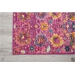 Pemberly Row Transitional 6' Runner Pink Fabric Bohemian Area Rug
