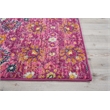 Pemberly Row Transitional 6' Runner Pink Fabric Bohemian Area Rug