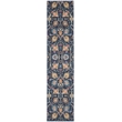 Pemberly Row Transitional 10' Runner Navy Fabric Bohemian Area Rug