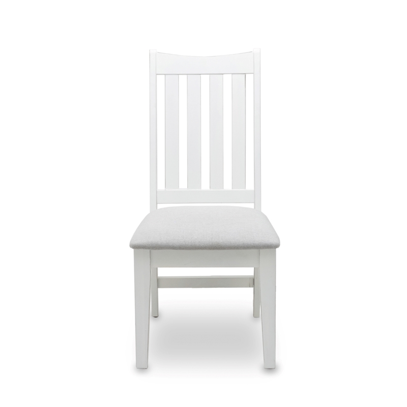 Pemberly Row Coastal Wood Desk & Chair Set in Gray/White Finish