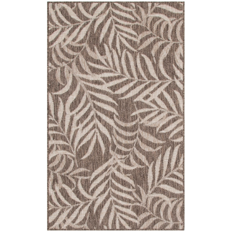 Pemberly Row Modern / Contemporary Home 2'x4' Mocha Area Rug