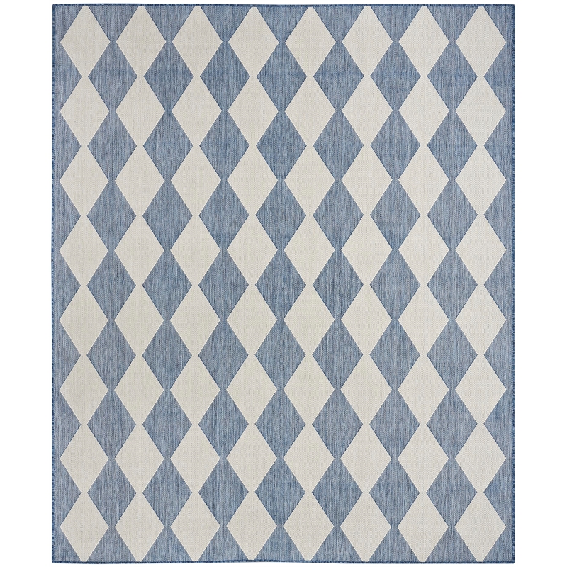 Pemberly Row Contemporary Home 7'x10' Fabric Navy Blue Area Rug