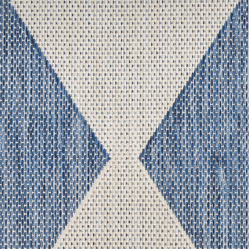 Pemberly Row Contemporary Home 7'x10' Fabric Navy Blue Area Rug