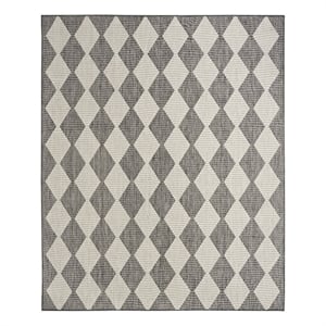 Pemberly Row Contemporary Home 5'x7' Fabric Charcoal Area Rug