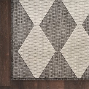 Pemberly Row Contemporary Home 8'x10' Fabric Charcoal Area Rug