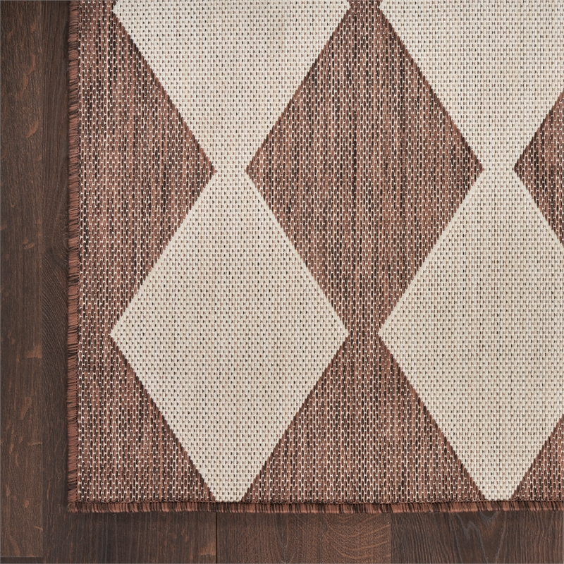 Pemberly Row Contemporary Home 4'x6' Fabric Natural Area Rug