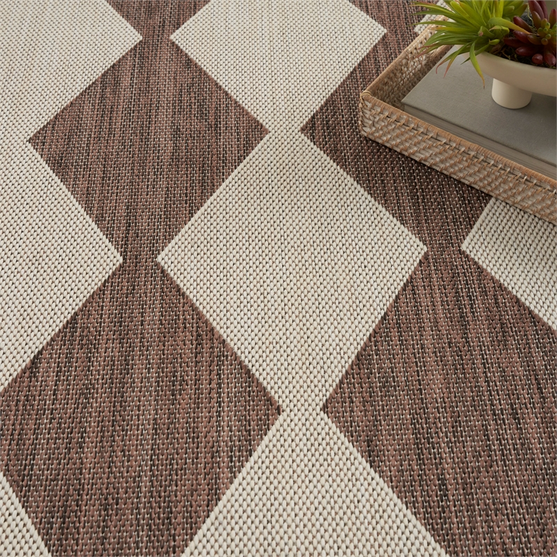 Pemberly Row Contemporary Home 8'x10' Fabric Natural Area Rug