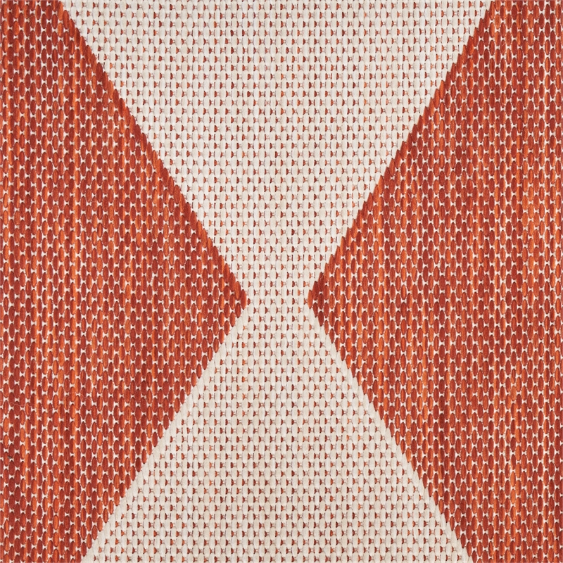 Pemberly Row Contemporary Home 4'x6' Fabric Terracotta Area Rug