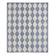 Pemberly Row Contemporary Home 5'x7' Fabric Navy Blue Area Rug