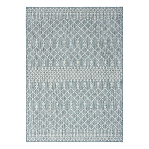 Pemberly Row Modern / Contemporary 5'x7' Fabric Aqua Area Rug