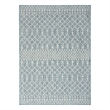 Pemberly Row Modern / Contemporary 5'x7' Fabric Aqua Area Rug