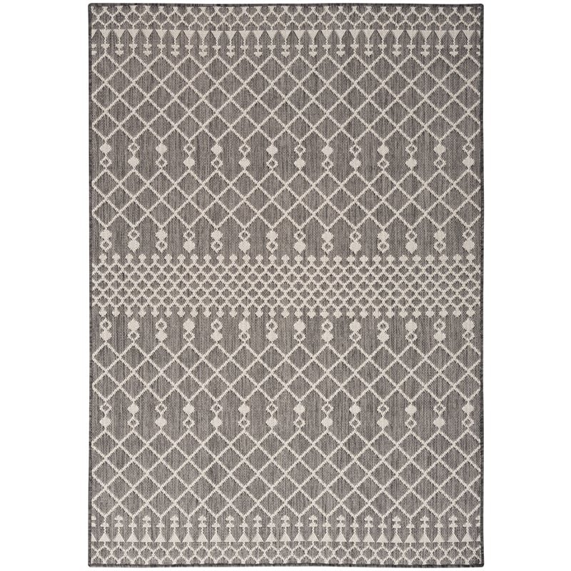 Pemberly Row Modern / Contemporary 5'x7' Fabric Charcoal Area Rug