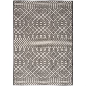 Pemberly Row Modern / Contemporary 5'x7' Fabric Charcoal Area Rug