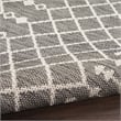 Pemberly Row Modern / Contemporary 5'x7' Fabric Charcoal Area Rug