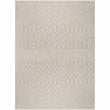 Pemberly Row Modern / Contemporary 8'x10' Fabric Light Gray Area Rug