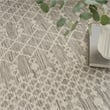 Pemberly Row Modern / Contemporary 8'x10' Fabric Light Gray Area Rug
