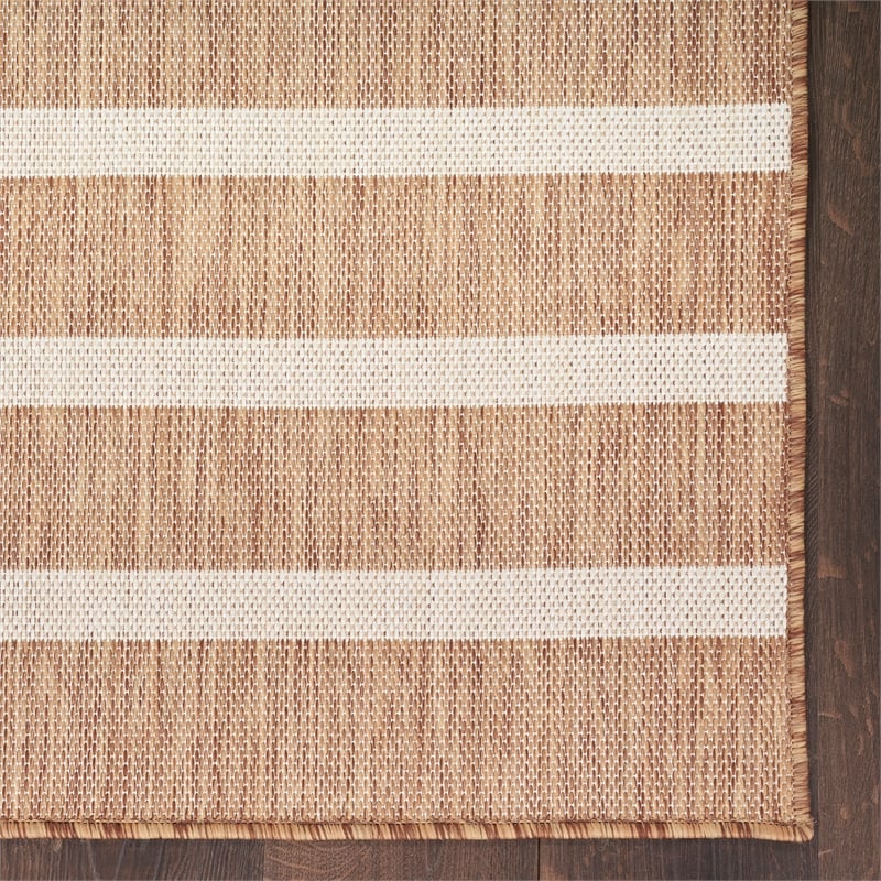 Pemberly Row Modern / Contemporary 9'x12' Fabric Jute Ivory Area Rug